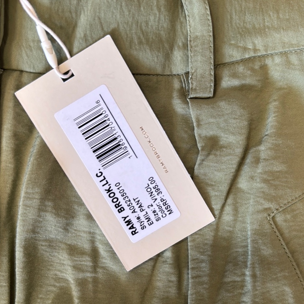 RAMY BROOK EMIL PANT SIZE 2 NWT Olive Green Wide-Leg Cargo Pants LOOK! - Picture 6 of 8